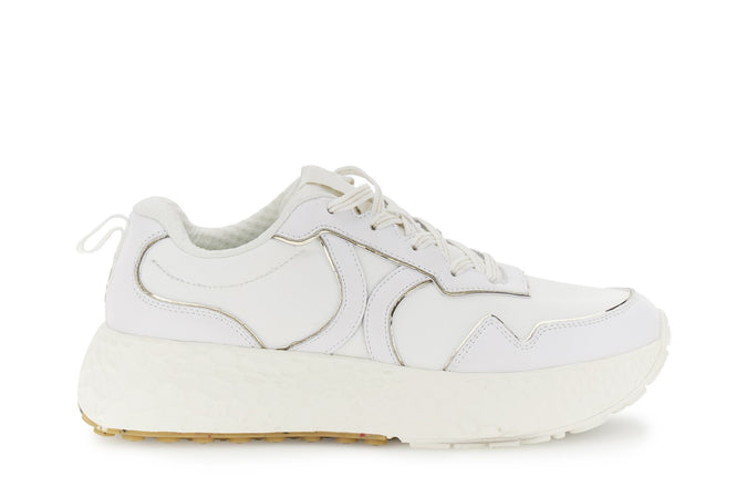SNEAKERS IN TESSUTO E PELLE RIVESTITA