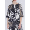 BLUSA STAMPATA CON CHAIN ALLE MANICHE