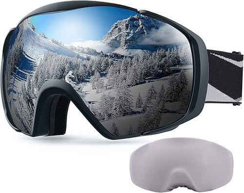 Outdoor Master Classic Maschera Sci OTG Anti-Appannamento UV400, Nero