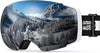 OutdoorMaster Maschera Sci Pro con Lenti Magnetiche Intercambiabili, Polarizzate HD, UV400 Bianco