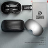 OutdoorMaster Maschera Sci Pro con Lenti Magnetiche Intercambiabili, Polarizzate HD, UV400 Bianco