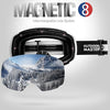 OutdoorMaster Maschera Sci Pro con Lenti Magnetiche Intercambiabili, Polarizzate HD, UV400 Bianco
