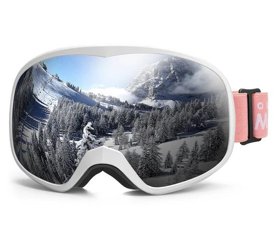 OutdoorMaster OWL KIDS Maschera Sci Bambino Rosa OTG con Lente Torica UV400 Anti-Appannamento