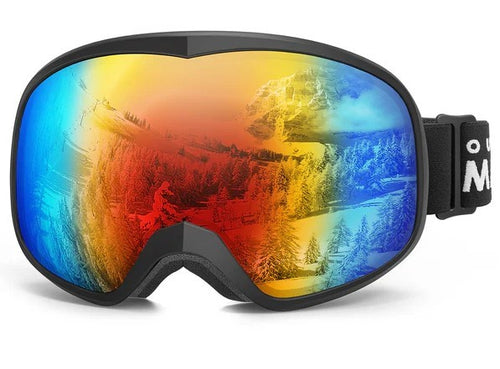 OutdoorMaster OWL KIDS Maschera Sci Bambino Nero OTG con Lente Torica UV400 Anti-Appannamento