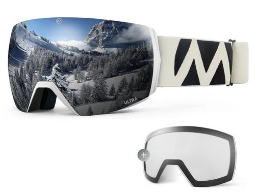 OutdoorMaster Ultra Maschera Sci Adulti Grigia con Lenti Argento e Chiara VLT