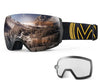 OutdoorMaster Maschera Sci Adulti Nera Lenti Argento e Chiara VLT