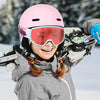 OutdoorMaster Reindeer Kids Casco da Sci Bambina Rosa – In-Mold, Leggero e Sicuro