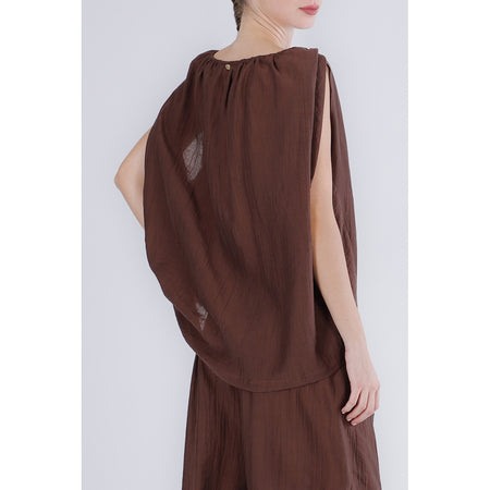 BLUSA CON GIROMANICA AMPIO