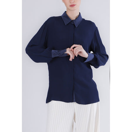CAMICIA CON RIFINITURE IN RASO