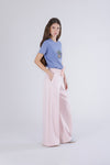 PANTALONE PALAZZO CON APPLICAZIONE
