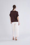 MAGLIA PIPISTRELLO CON BORDINO IN TESSUTO