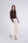 CARDIGAN IN VISCOSA CON BORDINI IN TESSUTO