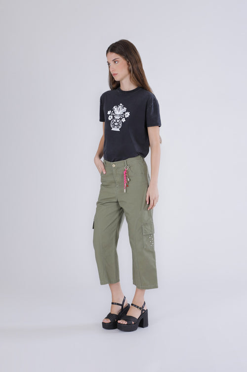 PANTALONE CARGO CON BORCHIE