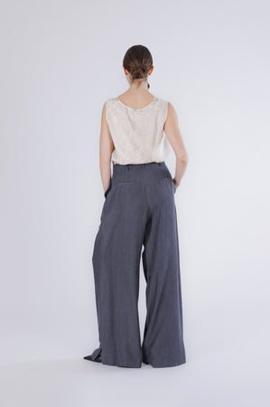 PANTALONE WIDE IN TENCEL DENIM
