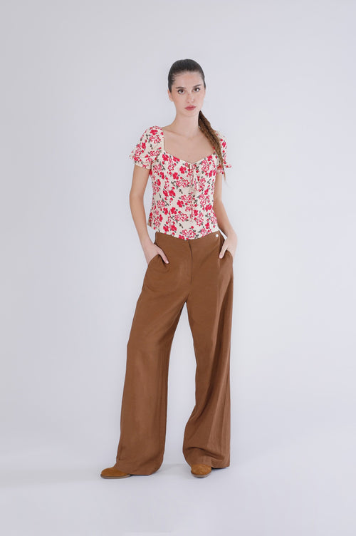 PANTALONE PALAZZO MISTOLINO