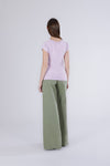 T SHIRT SCOLLO A V CON LOGO