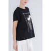 T SHIRT CON APPLICAZIONI DI FIORI