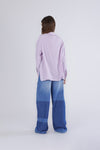 CAMICIA RIGATA ASIMMETRICA CON CULISSEAL FONDO