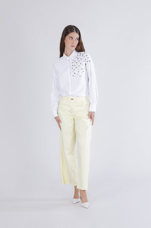 PANTALONE CULOTTE IN BULL DENIM