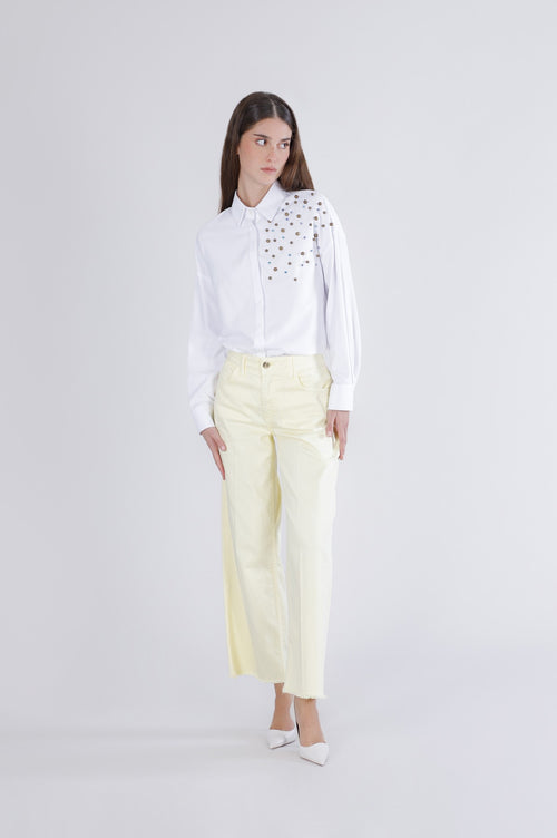 PANTALONE CULOTTE IN BULL DENIM