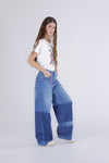 PANTALONE GAMBA AMPIA LAVAGGIO PATCHWORK