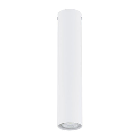 Plafoniera Moderna Faretto Tecno 1 Luce Acciaio Bianco 30 Cm