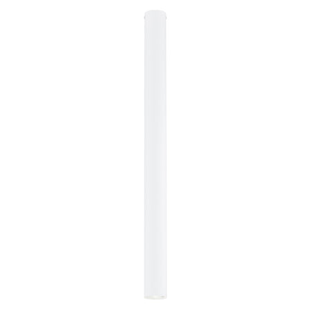 Plafoniera Moderna Faretto Tecno 1 Luce Acciaio Bianco 80 Cm