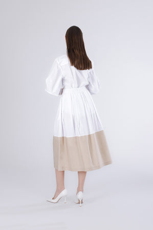 GONNA BICOLOR CON PIEGHE