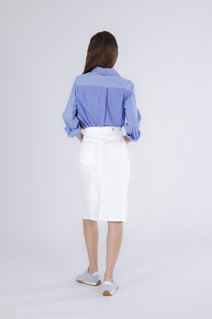 GONNA CON SPACCO DAVANTI IN BULL DENIM