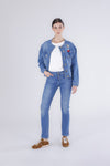 GIUBBINO DI JEANS SENZA COLLETTO