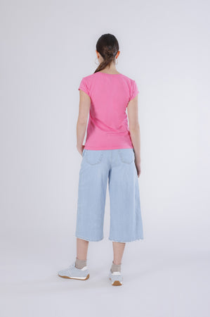 T SHIRT CILIEGIA CON SCOLLO A V