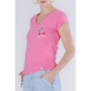 T SHIRT CILIEGIA CON SCOLLO A V