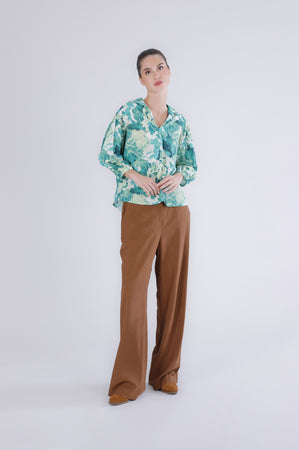 BLUSA IN MUSSOLA STAMPATA