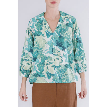 BLUSA IN MUSSOLA STAMPATA