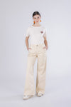 PANTALONE WIDE LEG TINTO CAPO