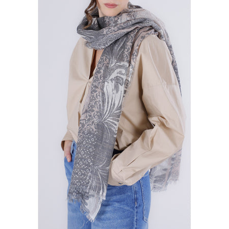 SCIARPA CON LUREX STAMPATA