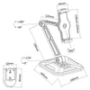 Supporto Estensibile per Tablet e i-Pad 4.7''-12.9'' da Scrivania e da Muro