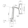Supporto Estensibile per Tablet e i-Pad 4.7''-12.9'' da Muro o Sottopensile