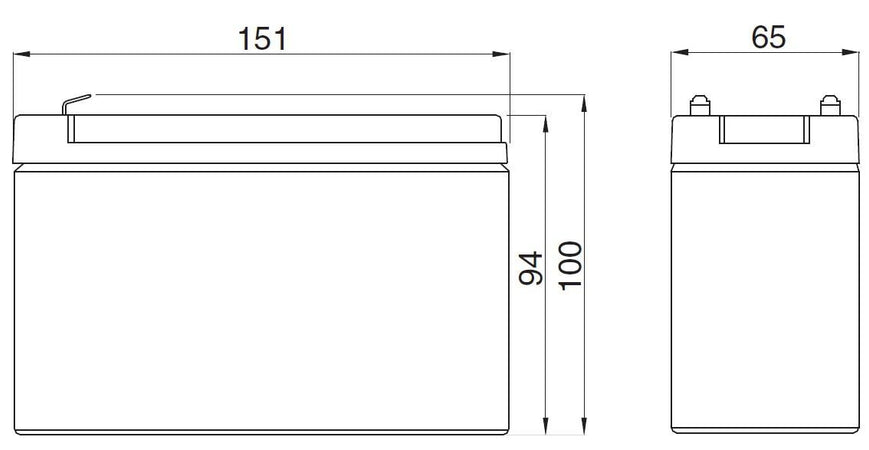 Batteria al Piombo 12V 7,2Ah (Faston 6,3mm)