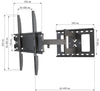 Supporto a Muro per TV LED LCD 23-55'' Estensibile Slim Full-Motion