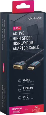 Cavo Monitor DisplayPort Maschio a DVI-D Maschio 2 m Blu