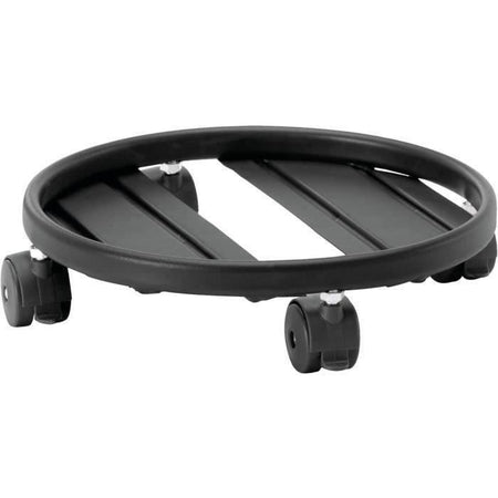 Vassoio con ruote in metallo - Carrello in metallo GARDEN ID - diametro 25 cm Max 68 kg - rotazione a 360, altezza ottimizzata, solido.