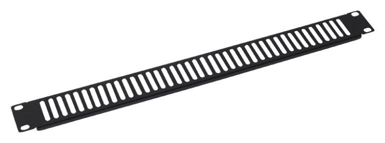 Pannello di Chiusura Ventilato 1U Nero per Rack Audio Video