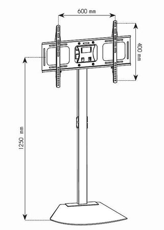 Supporto da Pavimento Girevole con Staffa per TV LCD/LED/Plasma 32-70''