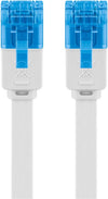 Cavo di Rete Patch Piatto in Rame Cat.6A UTP 10m Bianco