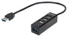 Hub USB 3.0/2.0 Combo 4 porte Nero