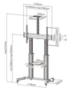 Supporto mobile da pavimento per TV Ultra larghe 60-100''
