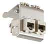 Adattatore per Moduli Keystone 2xRJ45 per guida DIN