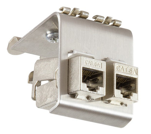 Adattatore per Moduli Keystone 2xRJ45 per guida DIN