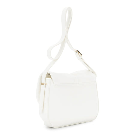BORSA A TRACOLLA CON PATTINA INCRESPATA E APPLICAZIONE DI ACCESSORIO E RIVETTI